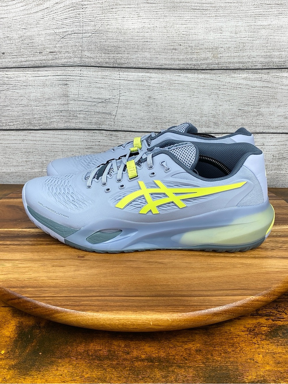Asics Gel Resolution X Grey Blue Pistachio Tennis Court Shoe 1041A481 Men’s 11
